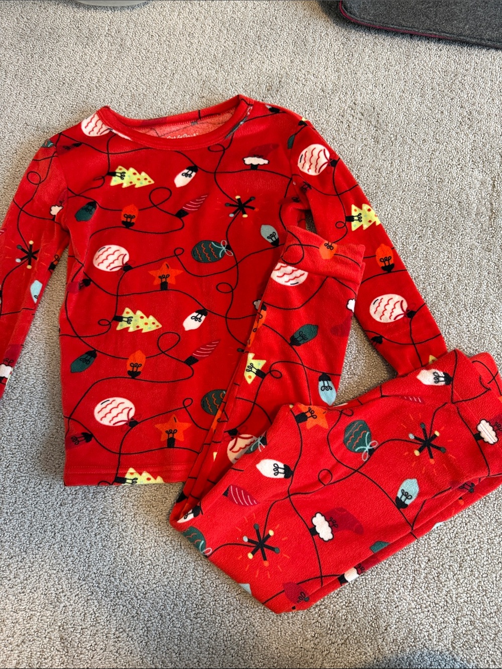 Cat & Jack Red Kids Holiday Pajamas